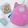 imageArctic Zone Animal Shape Lunch Bag with 210g Ice Pack and 4 Piece Kids Sandwich Set  Unicorn Pink