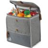 imageArctic Zone Canvas Heathered Eco Expandable Lunch Pack  Insulated Lunch Bag  BlackGray