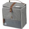 imageArctic Zone Canvas Heathered Eco Expandable Lunch Pack  Insulated Lunch Bag  BlackGray