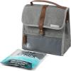 imageArctic Zone Canvas Heathered Eco Expandable Lunch Pack  Insulated Lunch Bag  BlackGray