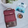 imageArctic Zone Canvas Heathered Eco Expandable Lunch Pack  Insulated Lunch Bag  BlackWine