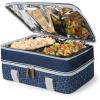 imageArctic Zone Expandable Thermal Insulated Food Carrier Large Teal FabricNavy