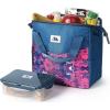 imageArctic Zone High Performance Meal Prep Lunch Bag MD with 6 Piece Printed Leak Proof Bento and 250g High Performance Ice Pack  Leafy GreyNocturnal Orchid