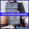 imageArctic Zone Ultimate Secret Lunch Bucket  Dual Compartment Insulated Lunch Pack  NavyGray