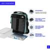imageArctic Zone Ultimate Upright Expandable Lunch Pack Dual Compartment Insulated  BlackGray