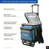 imageTitan Deep Freeze 60 5010 Can Wheeled Cooler  Collapsible Rolling Cooler with Wheels and AllTerrain CartMarine Blue