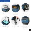 imageTitan Deep Freeze 60 5010 Can Wheeled Cooler  Collapsible Rolling Cooler with Wheels and AllTerrain CartMarine Blue