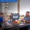 imageTitan Deep Freeze 60 5010 Can Wheeled Cooler  Collapsible Rolling Cooler with Wheels and AllTerrain CartMarine Blue