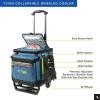 imageTitan Deep Freeze 60 5010 Can Wheeled Cooler  Collapsible Rolling Cooler with Wheels and AllTerrain CartMarine Blue