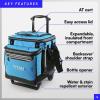 imageTitan Deep Freeze 60 5010 Can Wheeled Cooler  Collapsible Rolling Cooler with Wheels and AllTerrain CartProcess Blue