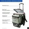 imageTitan Deep Freeze 60 5010 Can Wheeled Cooler  Collapsible Rolling Cooler with Wheels and AllTerrain CartSeagrass