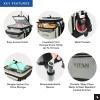 imageTitan Deep Freeze 60 5010 Can Wheeled Cooler  Collapsible Rolling Cooler with Wheels and AllTerrain CartSeagrass