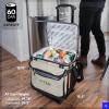 imageTitan Deep Freeze 60 5010 Can Wheeled Cooler  Collapsible Rolling Cooler with Wheels and AllTerrain CartSharkskin Grey