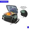 imageTitan Fridge Cold Crush Resistant Expandable Lunch Bag  With Reusable Gel Ice Packs Plus Food Container Set  Sail BlueSage Green