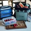 imageTitan Fridge Cold Crush Resistant Expandable Lunch Bag  With Reusable Gel Ice Packs Plus Food Container Set  Sail BlueSail Blue