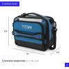imageTitan Fridge Cold Crush Resistant Expandable Lunch Bag  With Reusable Gel Ice Packs Plus Food Container Set  Sail BlueSail Blue