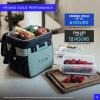 imageTitan Fridge Cold Zipperless Insulated Lunch Box  With Reusable Gel Ice Packs Plus Food Container Set  Sage GreenSail Blue