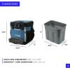 imageTitan Fridge Cold Zipperless Insulated Lunch Box  With Reusable Gel Ice Packs Plus Food Container Set  Sage GreenSail Blue