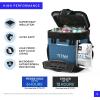 imageTitan Fridge Cold Zipperless Insulated Lunch Box  With Reusable Gel Ice Packs Plus Food Container Set  Sage GreenSail Blue