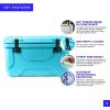 imageTitan Hard Ice Chest Cooler Roto Cooler with Microban Protection and Deep Freeze InsulationBlue