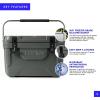 imageTitan Hard Ice Chest Cooler Roto Cooler with Microban Protection and Deep Freeze InsulationGray