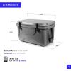 imageTitan Hard Ice Chest Cooler Roto Cooler with Microban Protection and Deep Freeze InsulationGray