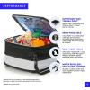 imageTitan High Performance Fridge Cold Expandable Insulated Lunch Box  BlackSilverBlack