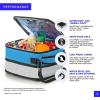 imageTitan High Performance Fridge Cold Expandable Insulated Lunch Box  BlackSilverBlue