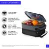 imageTitan High Performance Fridge Cold Expandable Insulated Lunch Box  BlackSilverSharkskin Gray