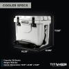 imageTitan PRO High Performance Ice Chest  25 Quart Capacity  Hard Cooler with Interior LED Light Ice Saver Performance Booster and Microban Protection  Arctic White