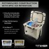 imageTitan PRO High Performance Ice Chest  25 Quart Capacity  Hard Cooler with Interior LED Light Ice Saver Performance Booster and Microban Protection  Driftwood Tan
