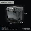imageTitan PRO High Performance Ice Chest  25 Quart Capacity  Hard Cooler with Interior LED Light Ice Saver Performance Booster and Microban Protection  Granite Gray
