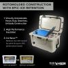 imageTitan PRO High Performance Ice Chest  55 Quart Capacity  Hard Cooler with Interior LED Light Dry Bin Ice Saver Performance Booster and Microban Protection  Driftwood Tan