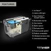 imageTitan PRO High Performance Ice Chest  55 Quart Capacity  Hard Cooler with Interior LED Light Dry Bin Ice Saver Performance Booster and Microban Protection  Granite Gray
