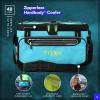 imageTitan by Arctic Zone Deep Freeze Cooler  Zipperless Hardbody Cooler  Deep Freeze Insulation HardBody Liner and SmartShelfBlue Lagoon