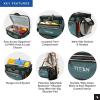 imageTitan by Arctic Zone Deep Freeze Cooler  Zipperless Hardbody Cooler  Deep Freeze Insulation HardBody Liner and SmartShelfJungle Hunt