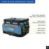 imageTitan by Arctic Zone Deep Freeze Cooler  Zipperless Hardbody Cooler  Deep Freeze Insulation HardBody Liner and SmartShelfMarine Blue