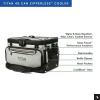 imageTitan by Arctic Zone Deep Freeze Cooler  Zipperless Hardbody Cooler  Deep Freeze Insulation HardBody Liner and SmartShelfSeagrass