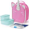 imageArctic Zone Animal Shape Lunch Bag with 210g Ice Pack and 4 Piece Kids Sandwich Set  Unicorn Pink