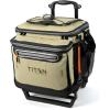 imageTitan Deep Freeze 60 5010 Can Wheeled Cooler  Collapsible Rolling Cooler with Wheels and AllTerrain CartMoss