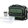 imageTitan Fridge Cold Crush Resistant Expandable Lunch Bag  With Reusable Gel Ice Packs Plus Food Container Set  Sail BlueSage Green