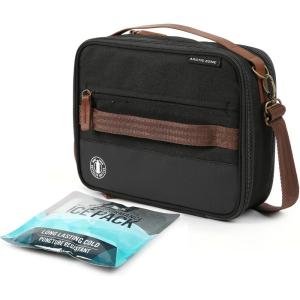 imageArctic Zone Canvas Heathered Eco Expandable Lunch Pack  Insulated Lunch Bag  BlackBlack