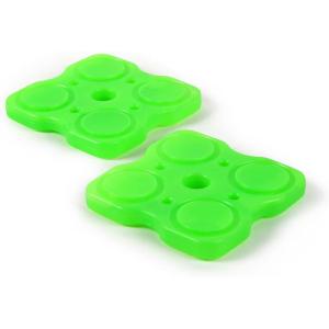 imageArctic Zone Interlocking Ice Bricks  2Pack DoubleSided Ice Bricks  Snaps Onto Container Lids  GreenGreen
