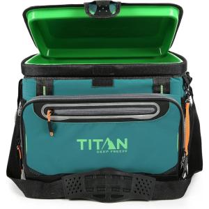 imageTitan Deep Freeze Coolers  Zipperless Hardbody Cooler  Deep Freeze Insulation HardBody Liner and SmartShelfPine