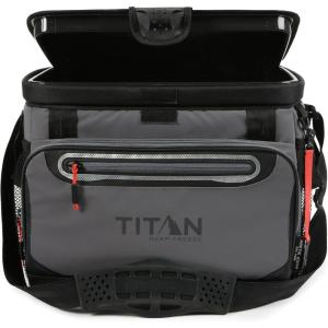 imageTitan Deep Freeze Coolers  Zipperless Hardbody Cooler  Deep Freeze Insulation HardBody Liner and SmartShelfSharkskin Gray