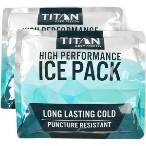imageTitan Deep Freeze High Performance Ice Pack  2 Pack 250g  LongLasting Puncture Resistant Cold Pack600 Grams