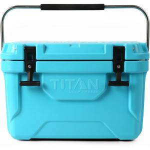 imageTitan Hard Ice Chest Cooler Roto Cooler with Microban Protection and Deep Freeze InsulationBlue