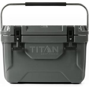 imageTitan Hard Ice Chest Cooler Roto Cooler with Microban Protection and Deep Freeze InsulationGray