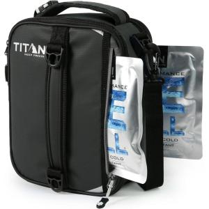 imageTitan High Performance Fridge Cold Expandable Insulated Lunch Box  BlackSilverBlack