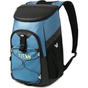 imageTitan by Arctic Zone Deep Freeze Backpack Cooler 24 CanMarine Blue
